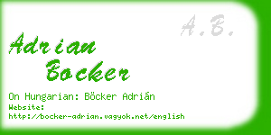 adrian bocker business card